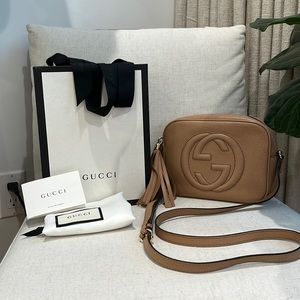 Gucci Soho Disco Small Crossbody Bag Rose Beige